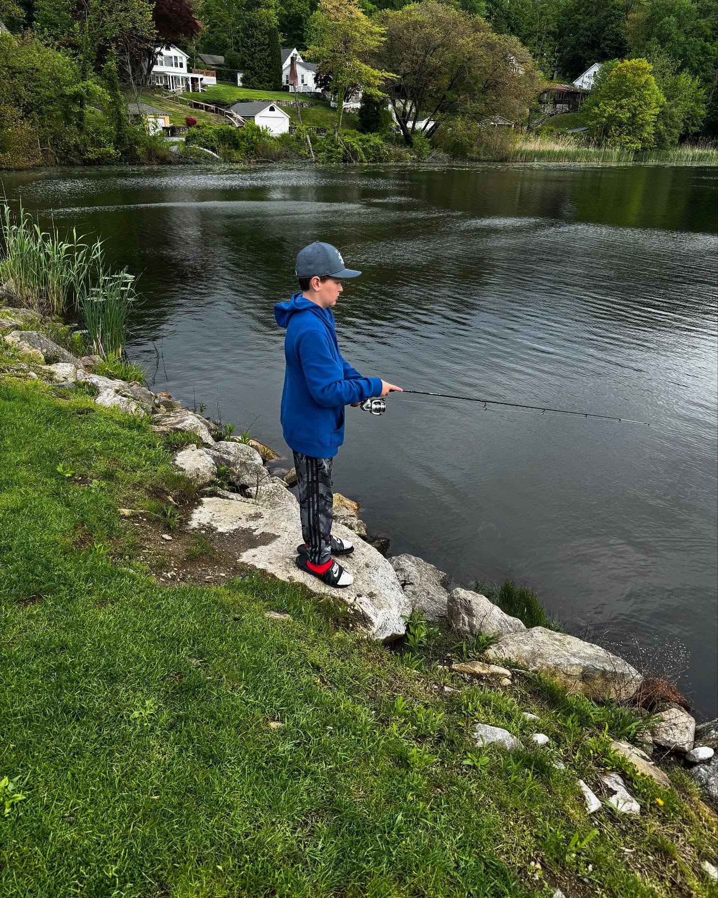 image of boy fishing at sparkle lake